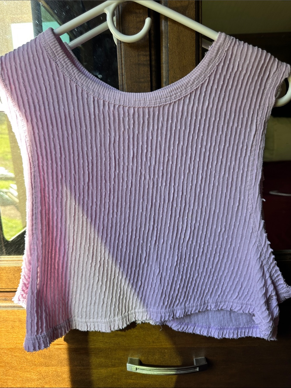 FP movement- Women’s Lavender Ribbed Sleeveless Crop Tank Top